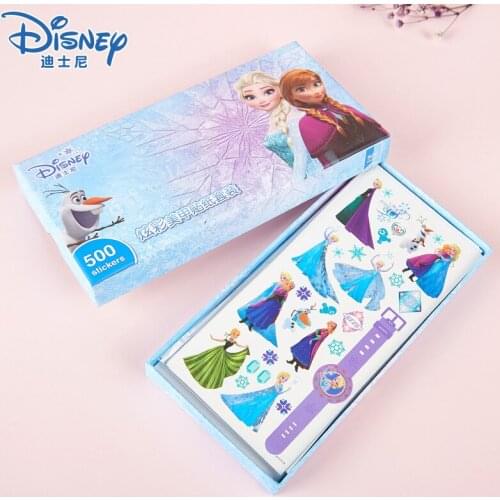 500 pcs/set Disney New girls Frozen elsa and Anna Makeup Toys Nail Stickers snow White Princess Sophia Minnie sticker toys