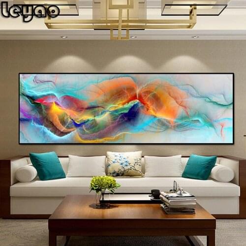 Large Light Blue Yellow Cloud Abstract 5d Diy Diamond Painting For diamond embroidery cross stitch accessories wall sticker