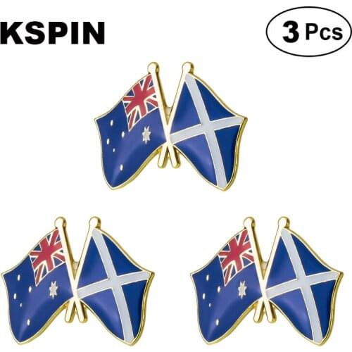 Australia Scotland Frendship Lapel Pin Brooches Pins Flag badge Brooch Badges