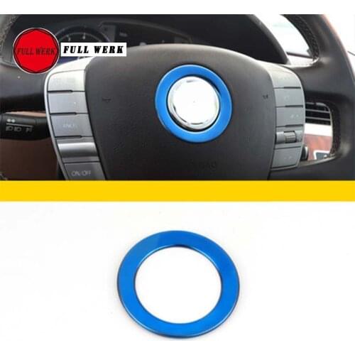 SS Car Styling Steering Wheel Center Emblem Decoration Circle Ring Sticker Cover for VW Phaeton Interior Mouldings Accessories