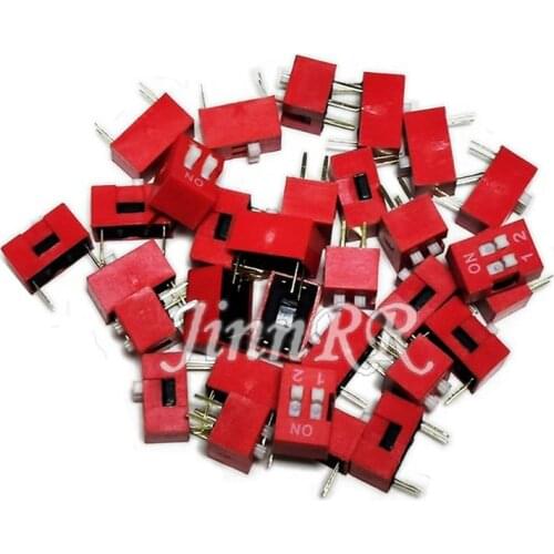 Free Shipping 100pcs 2P 2 Position DIP Switch 2.54mm Pitch 2 Row 4 Pin DIP Switch Quality assurance Hot sale