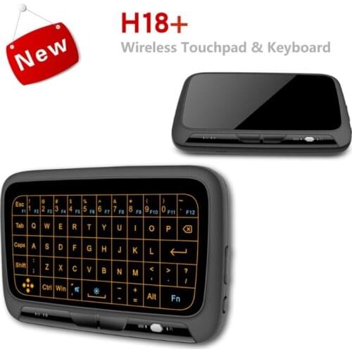 H18+ H18 Plus 2.4GHz Mini Wireless Keyboard With Full Touchpad Backlight Function Air Mouse Keyboards With Backlit For Android