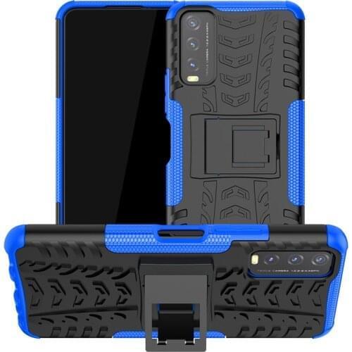 For Vivo iQOO U1x Case Cover Anti-knock Bumper Heavy Duty Armor Stand Back Cover iQOO U1x Silicone Phone Case For Vivo iQOO U1x