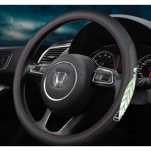 Car Steering Wheel Cover Anti-Slip for Honda Accord City Fit Mobilio Brio Jazz Odyssey Vezel Stream CRZ Logo 38cm Accessories