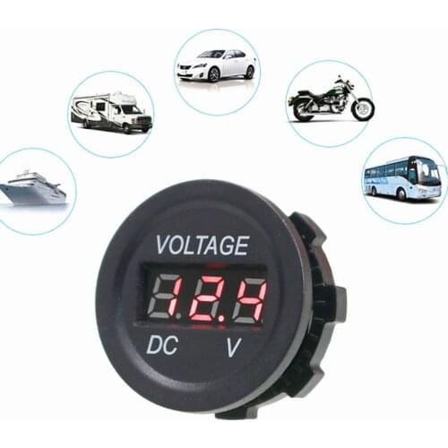 1PC Digital Voltmeter Ammeter Car Motorcycle DC 5V-48V Voltmeter LED Digital Voltage Meter Waterproof Voltage Meter Tester