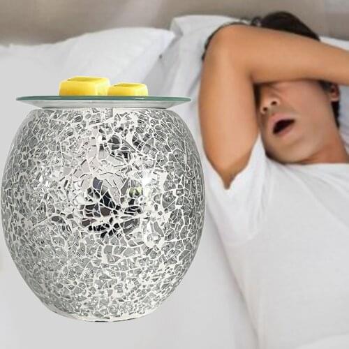 Mosaic Electric Oil Burner Wax Melt Burner US Plug Melter Fragrance Light for Home Office Bedroom Spa UK Plug