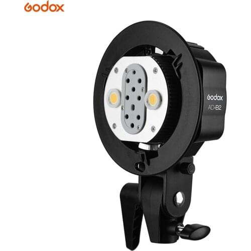 Godox WITSTRO AD-B2 AD200 Dual Power Flash Head Bowens Mount Double Tube Light Head Bracket for AD200 Portable Flash Speedlite