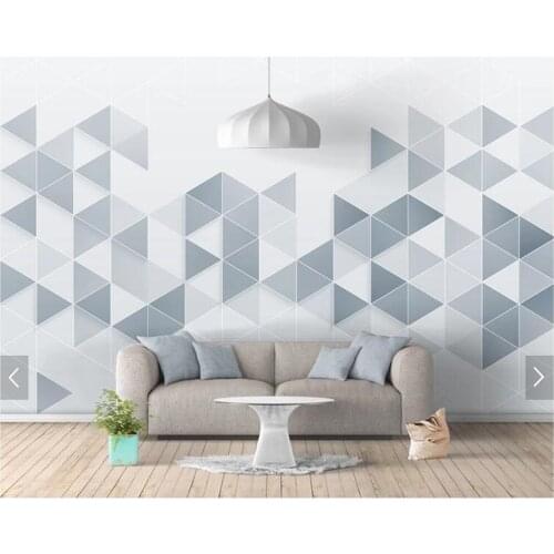 Custom 3D papel de parede, geometric triangular fresco for bedroom TV sofa background home decor wallpaper