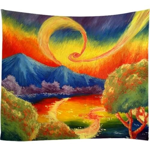 Creative 3D Printing Oil Painting Tapestry Wall Hanging Bed Spread Beach Towel Table Cloth Yoga Mat 250cm*180cm Large Size
