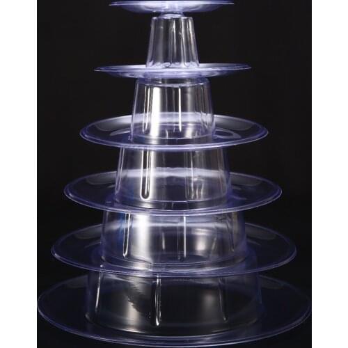 1pc Round Macaron Tower Stands 6 Tiers Tower Stand Cake Display Rack Wedding Decor Supply Birthday Party Display Stand Mayitr