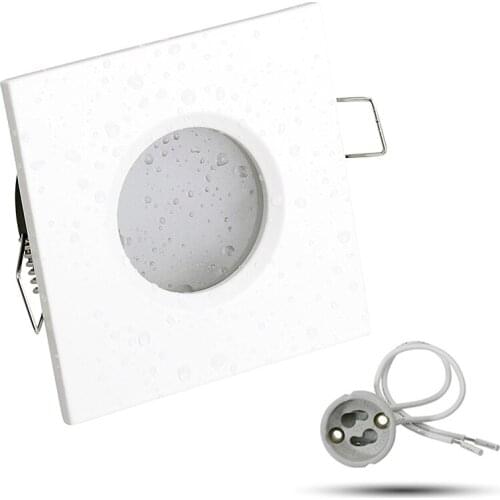 Square Downlights GU10 MR16 fitting ceiling spot lights for bathroom Down light fixtures White