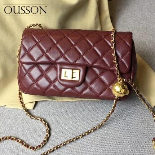OUSSON New Design Small Square Leather Crossbody Bag Exquisite Female Retro One-Shoulder Bag For Woman