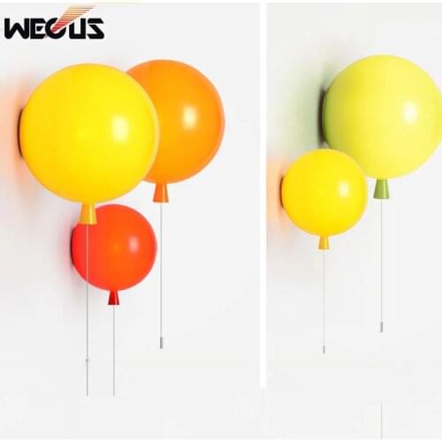 Balloon Lamps Wall Light Baby Child Room Lamps Stair Corridor Balcony Bedside Bathroom Decoration Light Lamparas Wall Sconce Bra