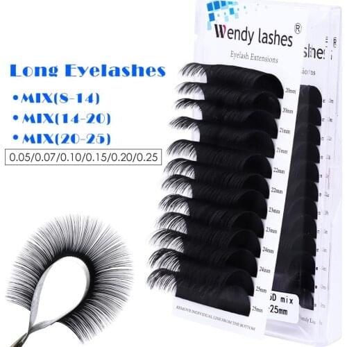 Classic Lashes 25 MM Mink Eyelash Extension Natural Individual Long Eyelashes Soft Silk False Lash Professionals Makeup Supplies