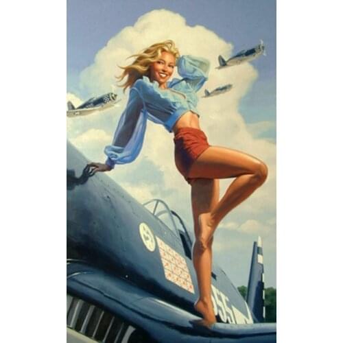 Pin Up Girl Art Film Print Silk Poster Home Wall Decor 24x36inch