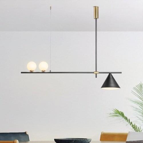 Modern Style Living Room Bedroom Minimalist Restaurant Pendant Light Nordic Clothing Decoration Glass Ball Pendant Lamp Bed