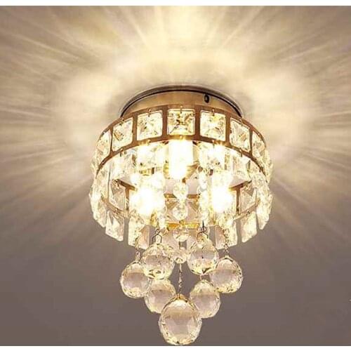 Ceiling Lamp European Style Crystal Ceiling Small Modern Minimalist Mini Porch Aisle Corridor Restaurant LIght