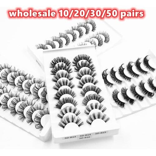 NEW 8pairs 5D Mink Lashes Natural False Eyelashes Dramatic Volume Fake Lashes Makeup Eyelash Extension Silk Eyelashes