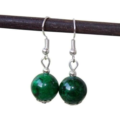 Stylish Women Round Beads Dangle Drop Hook Earrings Jewelry Gift for Women Pendant Earrings Fashion Jewelry