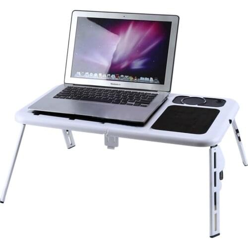 Fashion-Laptop Desk Foldable Table E-Table Bed USB Cooling Fans Stand TV Tray Laptop Stand Tables Computer Desk Mini Desk