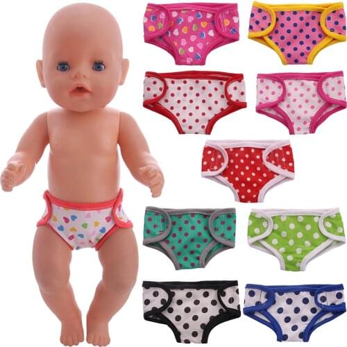 8 Colors Wave Point Underwear Panties Fit 18 Inch American&43 CM Baby Doll Clothes Accessories ,Girls Toys,Generation,Birthday