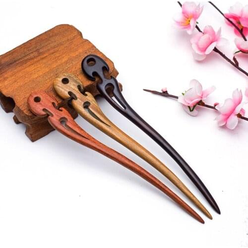 Vintage handmade sandalwood hair sticks for women Hair accessories jewelry Fashion hairpin wedding jewellery gifts 2019