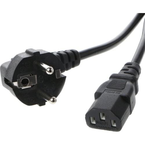 1.5m C13 IEC 320 European Kettle 2 Pin AC Round EU Plug Power Cable Cord High quality