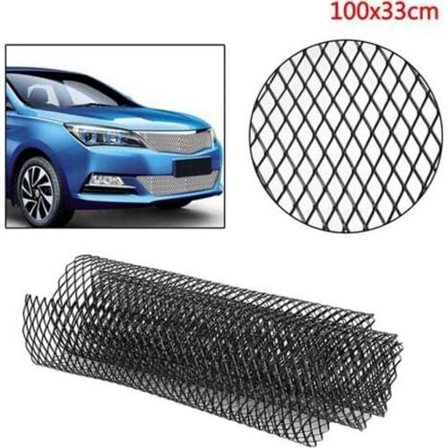 1 Pcs ALUMINUM UNIVERSAL SPORT MESH GRILL GRILLE CAR STOCK OE STYLE 100 x 33cm Auto Grille Accessories