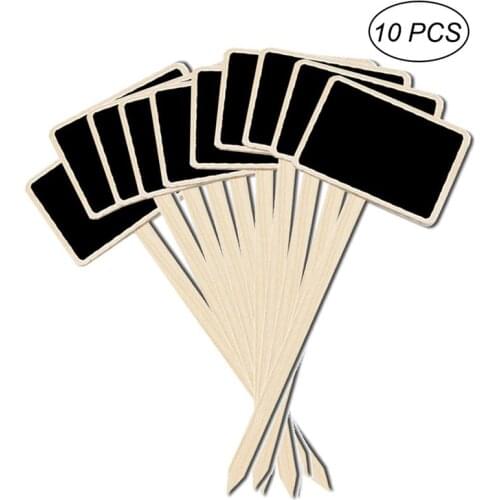 10PCS Creative Mini Chalkboard Garden Markers Blackboard Signs Garden Decor Flower and Plant Tags Home Decoration Craft Ornament