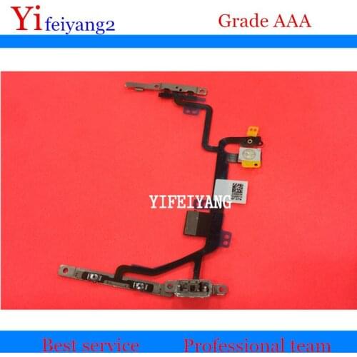 10pcs YIFEIYANG 100% New with Metal Bracket Power switch on off Volume Mute Button flex Cable Assembly For iPhone 8 8g 4.7"