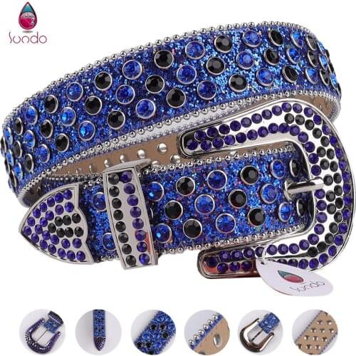 2021 Fashion Rhinestone Belts For Women Genuine Leather Diamond Belt Buckle Designer Luxury Strap Jeans Studded Belts For Men