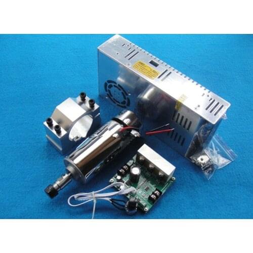 400w ER11 3000-12000RPM DC Brushed spindle motor&Power Supply&MACH3 speed controller&mount bracket CNC DIY kits