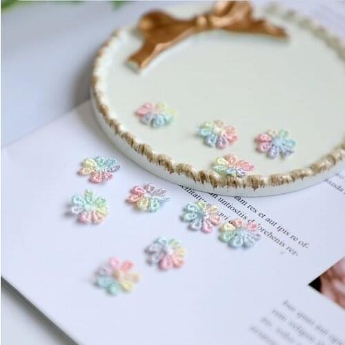 3 PCs/lot 12*9cm 3 Colors Beautiful Water Soluble LAce Patches Motif Venise Lace Trim AppliqueSewing Craft Lace Dress Decor