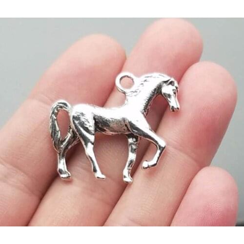 6pcs/lot--32x26mm, horse chams, Antique silver plated horse charms,DIY supplies, Jewelry accessories