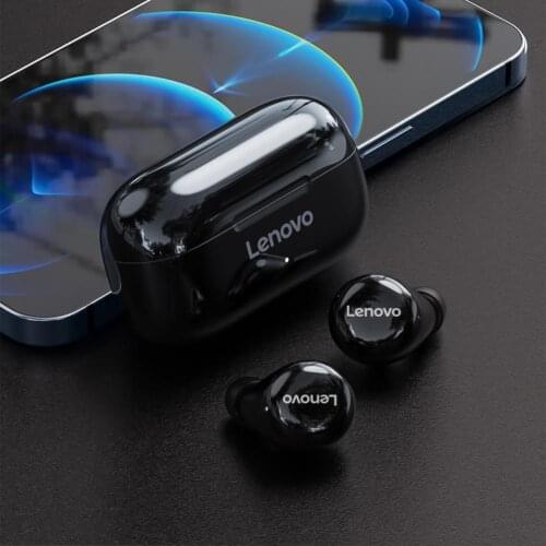 Lenovo Wireless Earbuds Noise Reduction Dual Microphone Touch-Control Bluetooth-compatible 5.0 Stereo In-ear Earphones