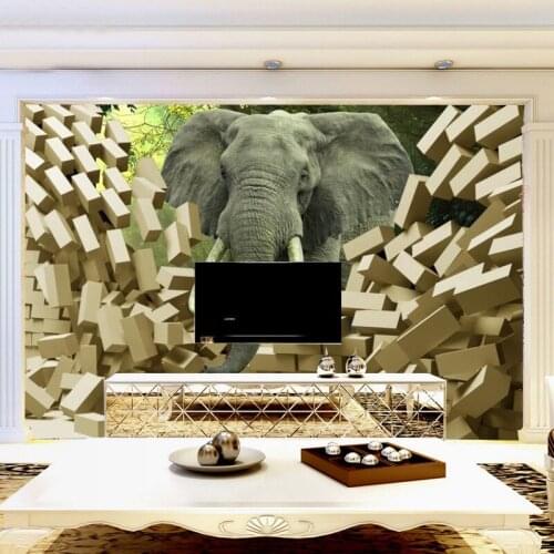 Beibehang Large living room TV backdrop mural wallpaper 3D stereoscopic video brick wall like wallpaper non-woven wallpaper