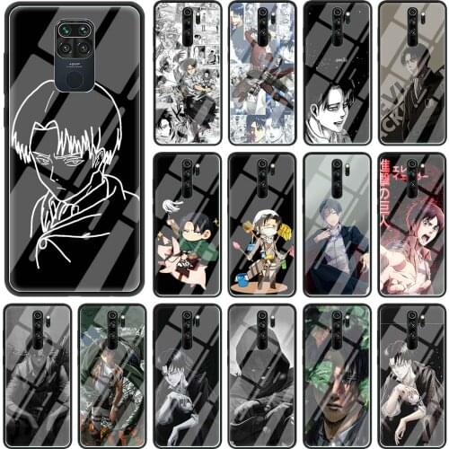 Anime Attack on Titan levi ackerman Phone Case for Xiaomi Redmi Note 9S 8 8T 9 K30 Pro K20 7 8A 9A 9C 9i Glass Funda Back Cover
