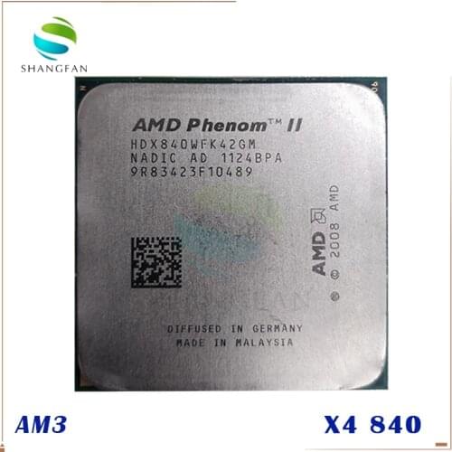 AMD Phenom X4 840 X4-840 Quad-Core DeskTop CPU HDX840WFK42GM Socket AM3