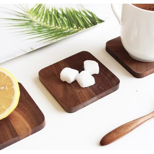 Wood Coaster Creative Drink Coaster Coffee Mat Insulated Cup Holder Tea Coaster for Home Kitchen Table Housewarming Gift