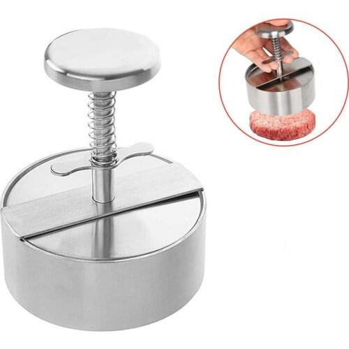 Stainless Steel Burger Meat Mold Meat Press Maker Round Shape Non-Stick Stuffed Burger Patties Beef Grill Pie Press Mould Maker