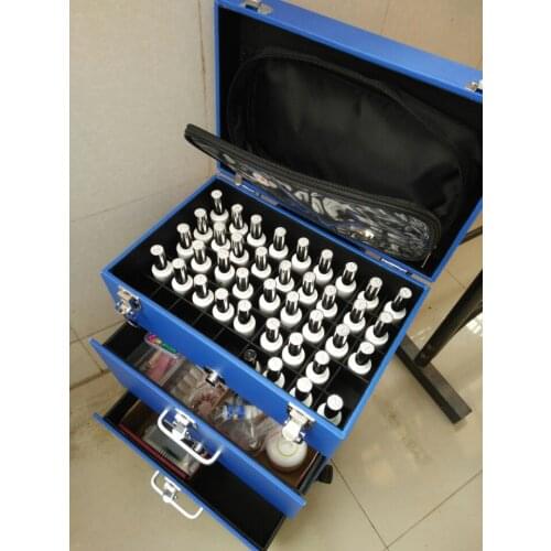 2016 Blue Hot professional Cosmetic Nail Box Beauty cases tool bag Trolley caster Kit cosmetics case large capacity