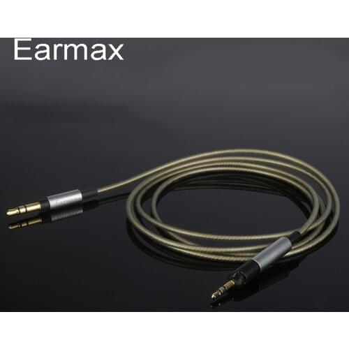 Earmax for Sennheiser HD598 HD558 HD518 HD595 Headphone Cable Headset Line Silver Plated Upgrade Cables 3.5mm to 2.5mm Plug