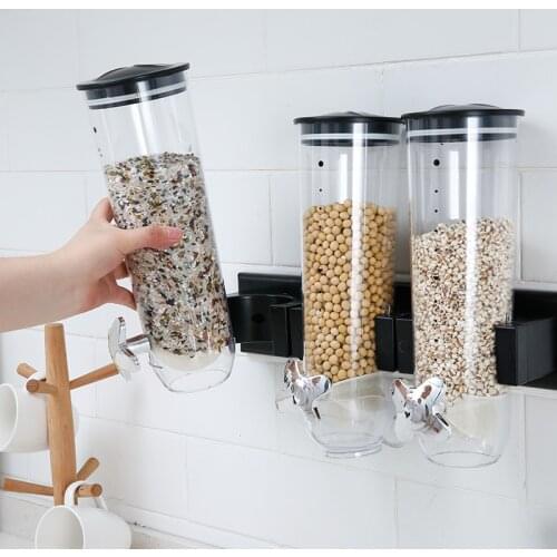 Cereal Dispenser Bottle Tank Kitchen Storage Box Grain Dry Food Grain Cans Container Snack Nuts Candy Barrel Household WJB41403