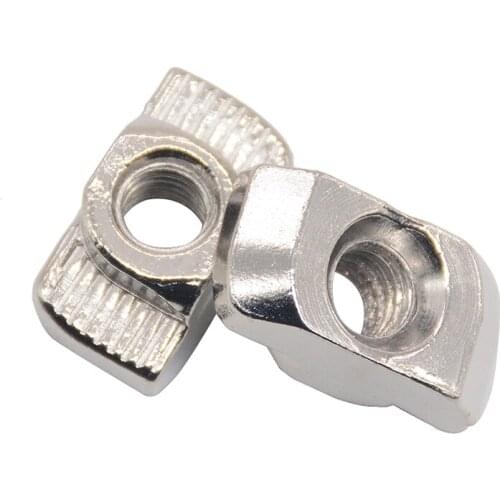 HOT Carbon steel T type Nuts Fastener Aluminum Connector M3 M4 M5 M6 For EU Standard 3030 Industrial Aluminum Profile for Kossel