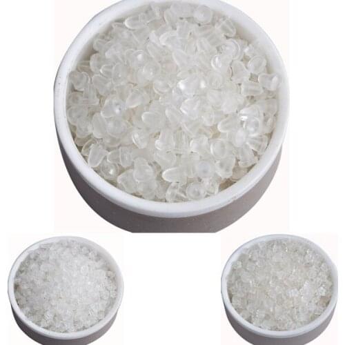 LNRRABC 300 pcs/lot 4MM 6MM Plum Flower Dedicated Clear Plastic Jewelry Earring plugs