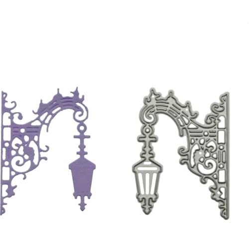 Vintage European Style Wall Light Shape Cutting Dies Scrapbooking Lamp Shape Clipart Decorating Craft Paper Metal Cutter Mold