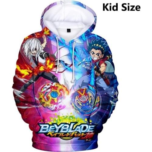 Kawaii Anime 3D Hoodies Men/boys Sweatshirts Beyblade Burst Evolution Mens Pullovers Beyblade Burst Evolution Girls kids Tops