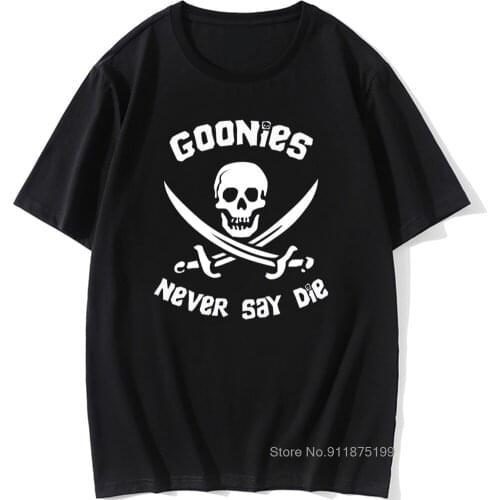 Goonies Underworld Adventure T Shirts Curious Expedition Samurai Skull Tshirts For Men Never Say Die Vintage 3D Skull Tee Shirts