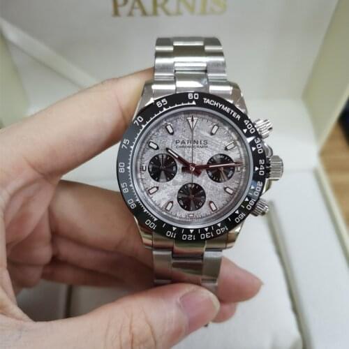 New Arrival Parnis 39mm Dial Quartz Chronograph Waterproof Sapphire Crystal Mens Watches Japan Movement 2021 Top Luxury Brand