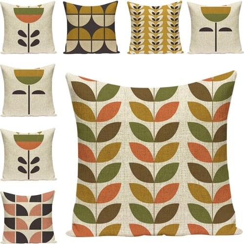 Simple Flower Printing Cushion Covers Decorative Pillowcase Sofa Seat Accessories Cover Car Chair Pillowcases Home Decor Gifts